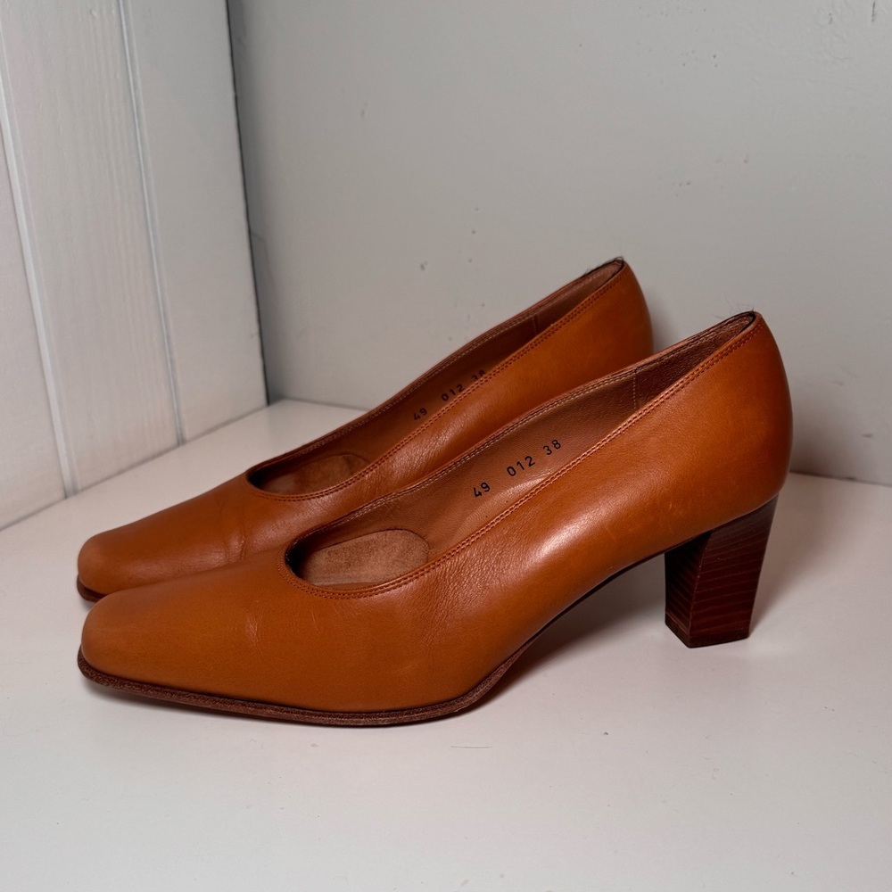 Vintage Melluso Tan Leather Heels